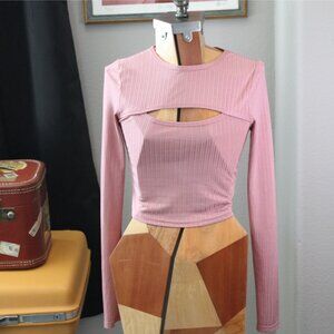 Abound Mauve Cutout Crop